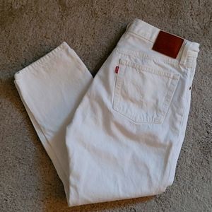 Levis 501 white jeans